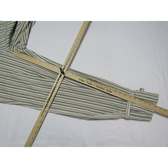 Cabi Gray Stripe Crop Pants Womens size 10 Boho Tie Relaxed - Picture 7 of 9